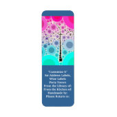 ファンキースカラフルクロールの木の円がアートをポップ・アートの表す ラベル (正面)