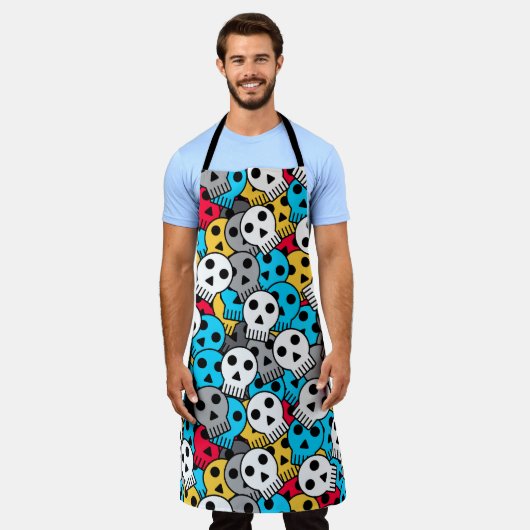 ファンキースカル エプロン (着用した状態)