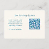 ファンキースケッチハンドワ結婚リのウェブサイト | RSVP QR エンクロージャーカード (裏面)