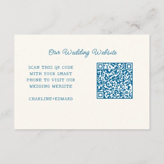 ファンキースケッチハンドワ結婚リのウェブサイト | RSVP QR エンクロージャーカード (裏面)