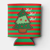 ファンキーストライプとクリスマスツリー 缶クーラー (正面)