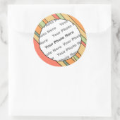 ファンキーストライプカスタム写真シール ラウンドシール (バッグ)