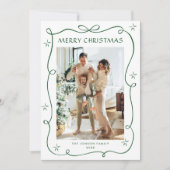 ファンキーセージグリーンのクリスマスリボン 2枚の写真 シーズンカード (正面)