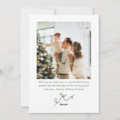 ファンキーセージグリーンのクリスマスリボン 2枚の写真 シーズンカード (裏面)