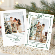 ファンキーセージグリーンのクリスマスリボン 2 枚の写真
