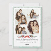 ファンキーセージグリーンのクリスマスリボン 5枚の写真 シーズンカード (裏面)