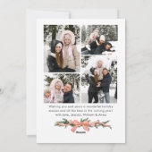 ファンキーセージグリーンのクリスマスリボン 5枚の写真 シーズンカード (裏面)