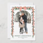ファンキーセージグリーンのクリスマスリボン 5枚の写真 シーズンカード (正面)