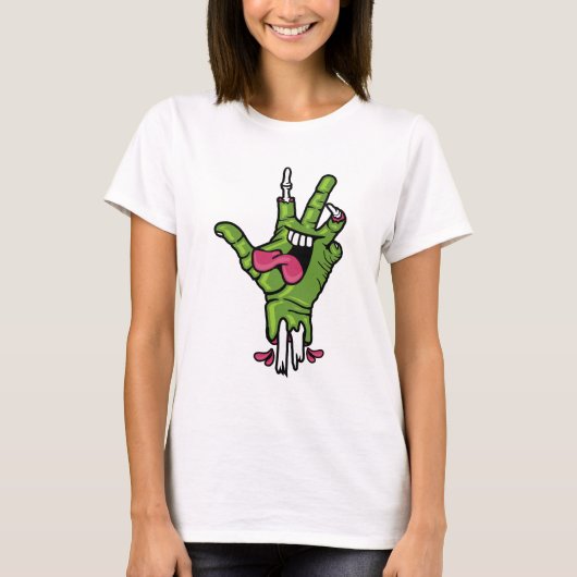 ファンキーゾンビピースハンドTシャツ Tシャツ (正面)