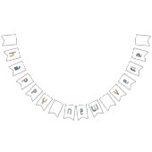 ファンキータイポグラフィハッピーニューイヤーデザイン バンティングフラッグ (全)