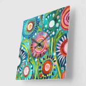 ファンキータンポポ スクエア壁時計 (傾斜)