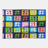 ファンキートランプトランプのポーカーソリティアスペード キッチンタオル (横)