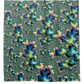 ファンキートリップ（幻覚体験）のような折曲性ボホヒッピー抽象芸術フラクタル シャワーカーテン (正面)