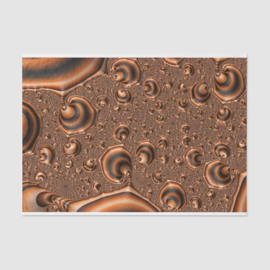 ファンキートリップ（幻覚体験）のようなSpiraling Orange Black Fractal  薄葉紙 (正面)