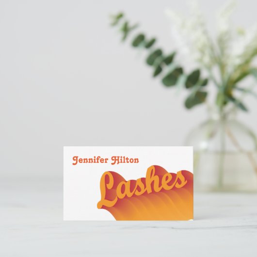 ファンキートレンディーレトロカラフルラッシュロ気にゴ 名刺 (スタンド正面)