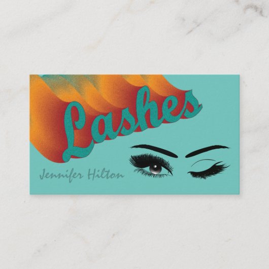 ファンキートレンディーレトロカラフルラッシュロ気にゴ 名刺 (正面)