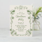 ファンキーハンドドローお洒落ド・クリスマス・ホリデー・パーティー 招待状 (スタンド正面)