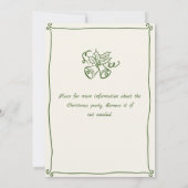 ファンキーハンドドローお洒落ド・クリスマス・ホリデー・パーティー 招待状 (裏面)