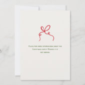 ファンキーハンドドローお洒落ド・クリスマス・ホリデー・パーティー 招待状 (裏面)