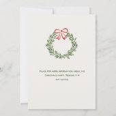 ファンキーハンドドローお洒落ド・クリスマス・ホリデー・パーティー 招待状 (裏面)