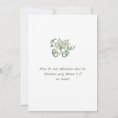 ファンキーハンドドローお洒落ド・クリスマス・ホリデー・パーティー 招待状 (裏面)