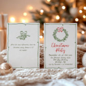 ファンキーハンドドローお洒落ド・クリスマス・ホリデー・パーティー 招待状