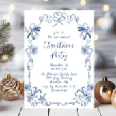 ファンキーハンドドローお洒落ド・クリスマス・ホリデー・パーティー 招待状