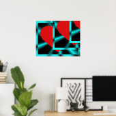 ファンキーハートポスター ポスター (ホームオフィス)