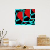 ファンキーハートポスター ポスター (キッチン)