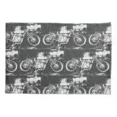 ファンキーバイクバイクもしくは自転車に乗る人 枕カバー (裏面)