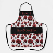 ファンキーバラフローリストのエプロン。編集可能 エプロン (正面)