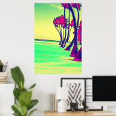 ファンキービーチデザインプリント ポスター (ホームオフィス)