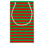 ファンキーフェスティバルツリーとストライプカスタム写真 スモールペーパーバッグ (裏面)