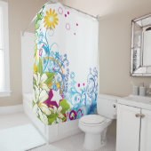 ファンキーフローラ園 シャワーカーテン (インサイチュ)