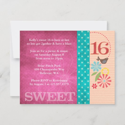 ファンキーフローラ招待状 招待状 (正面)