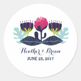 ファンキーフローラ結婚式用シール ラウンドシール