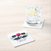 ファンキーフローラ結婚紙コースター スクエアペーパーコースター (インサイチュ)