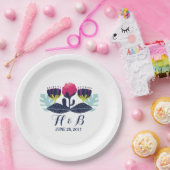 ファンキーフローラ結婚紙プレート ペーパープレート (パーティー)