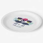 ファンキーフローラ結婚紙プレート ペーパープレート (アングル)