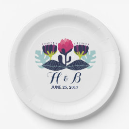 ファンキーフローラ結婚紙プレート ペーパープレート