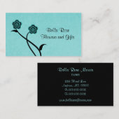 ファンキーフローラ開花名刺、ターコイズ 名刺 (正面/裏面)