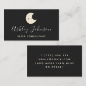ファンキームーンスリープコンサルシンプルタントエレガントナイト 名刺 (正面/裏面)
