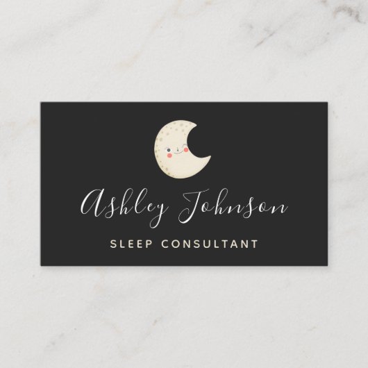 ファンキームーンスリープコンサルシンプルタントエレガントナイト 名刺 (正面)