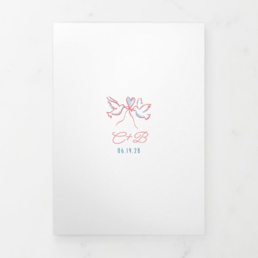 ファンキーモダンお洒落ドレ結婚スの写真 三つ折り招待状 (カバー)