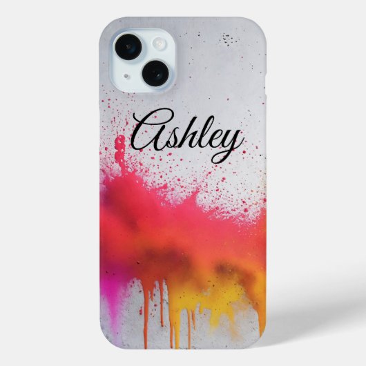 ファンキーモダン滴の色の折衷的スプラッシュ Case-Mate iPhoneケース (裏面)