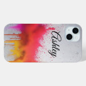 ファンキーモダン滴の色の折衷的スプラッシュ Case-Mate iPhoneケース (裏面 (横))
