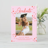 ファンキーモダンPink & Red卒業発表 招待状 (スタンド正面)