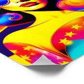 ファンキーレトロアポップ・アートのートファッション ポスター (角)