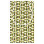 ファンキーレトロオリーブカスタムビーズ色パターン スモールペーパーバッグ (裏面)