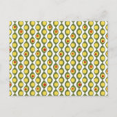 ファンキーレトロオリーブカスタムビーズ色パターン ポストカード (正面)